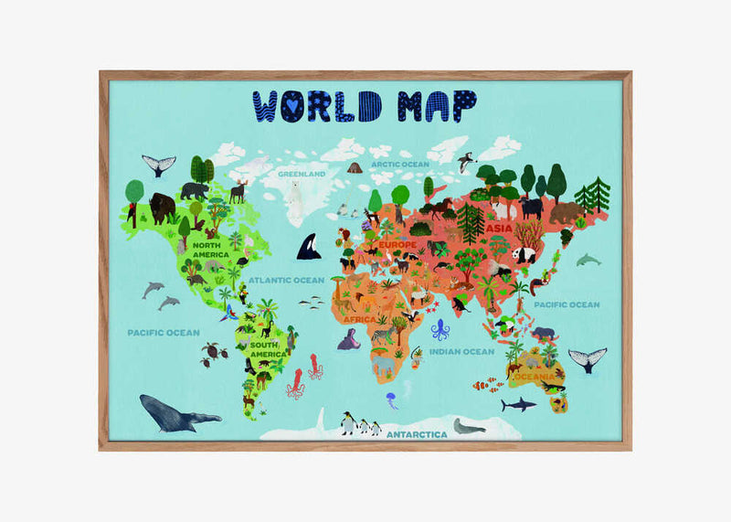 World map for kids