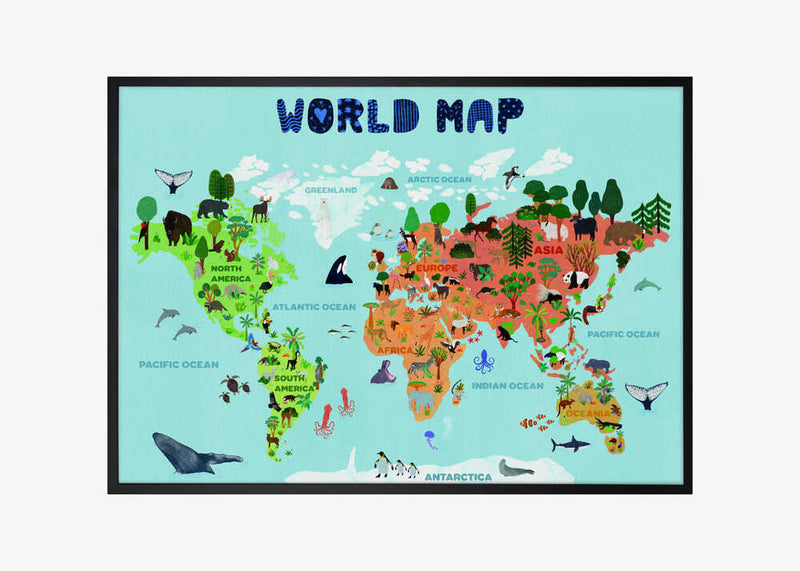 World map for kids