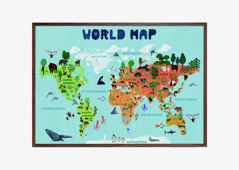 World map for kids
