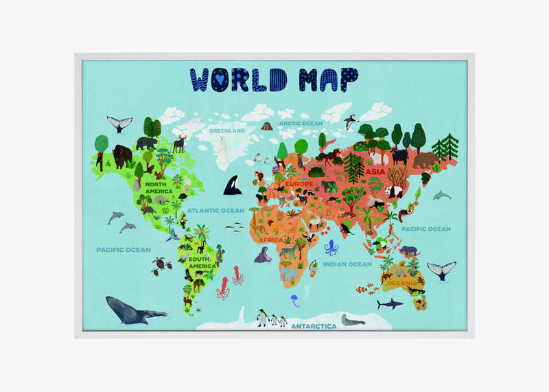 World map for kids