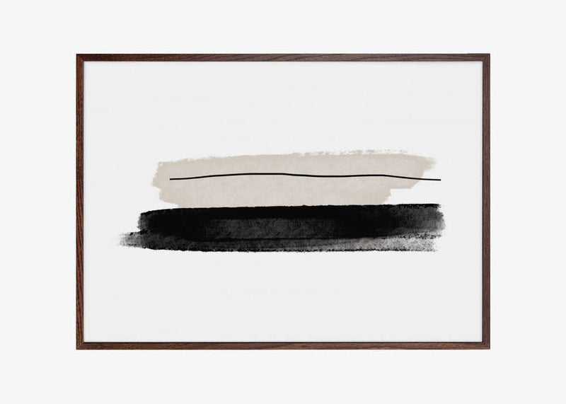 Black And Beige Brushstrokes