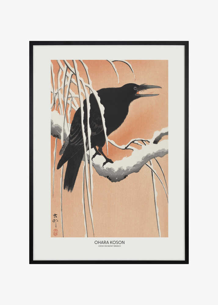 Crow On Snowy Branch