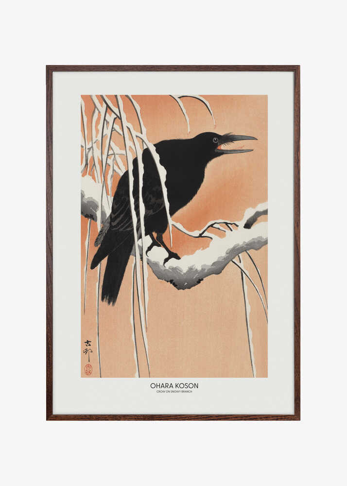 Crow On Snowy Branch