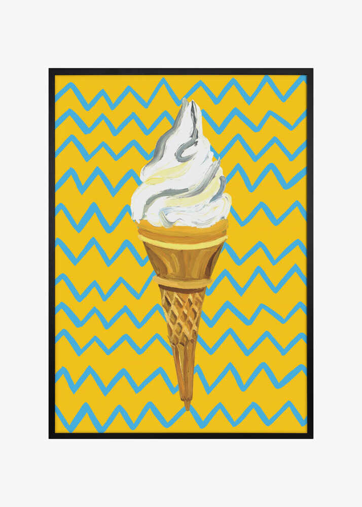 Ice Cream Yellow Zigzag