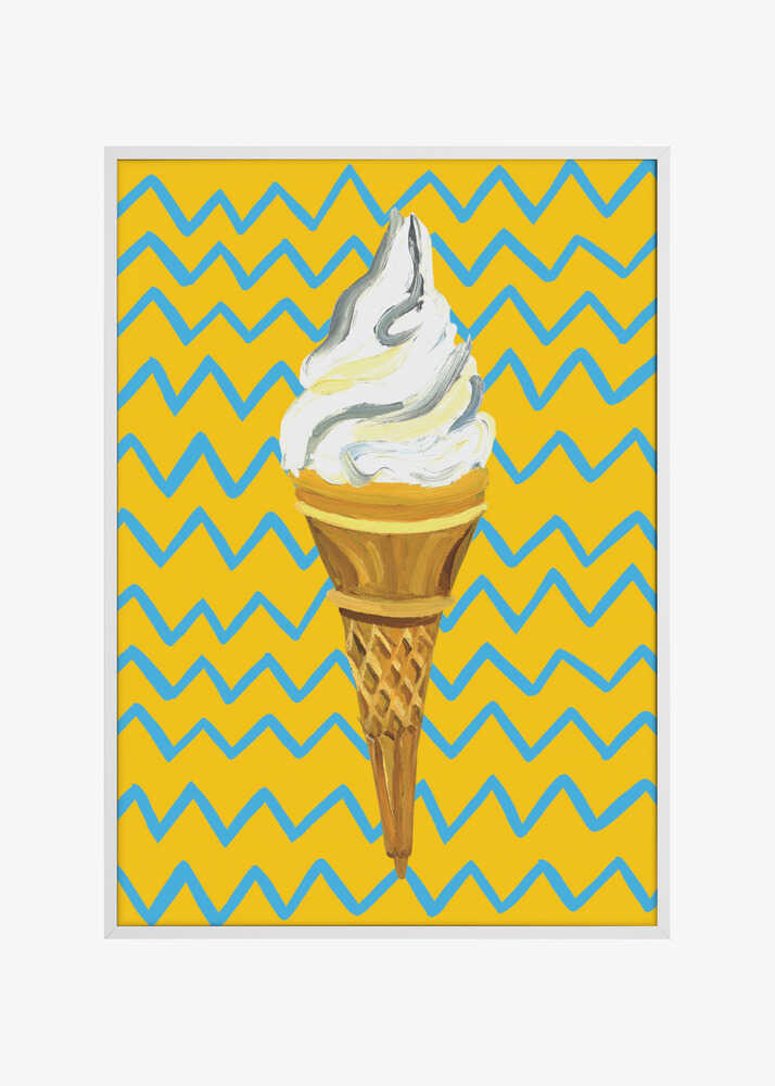 Ice Cream Yellow Zigzag
