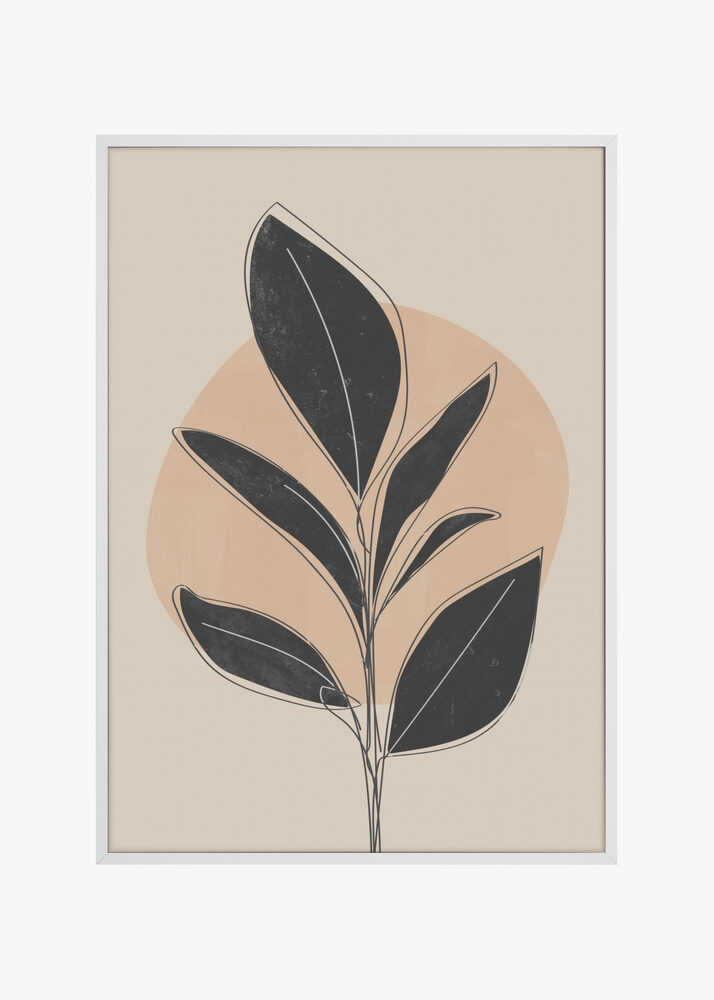 Black Abstract Plant