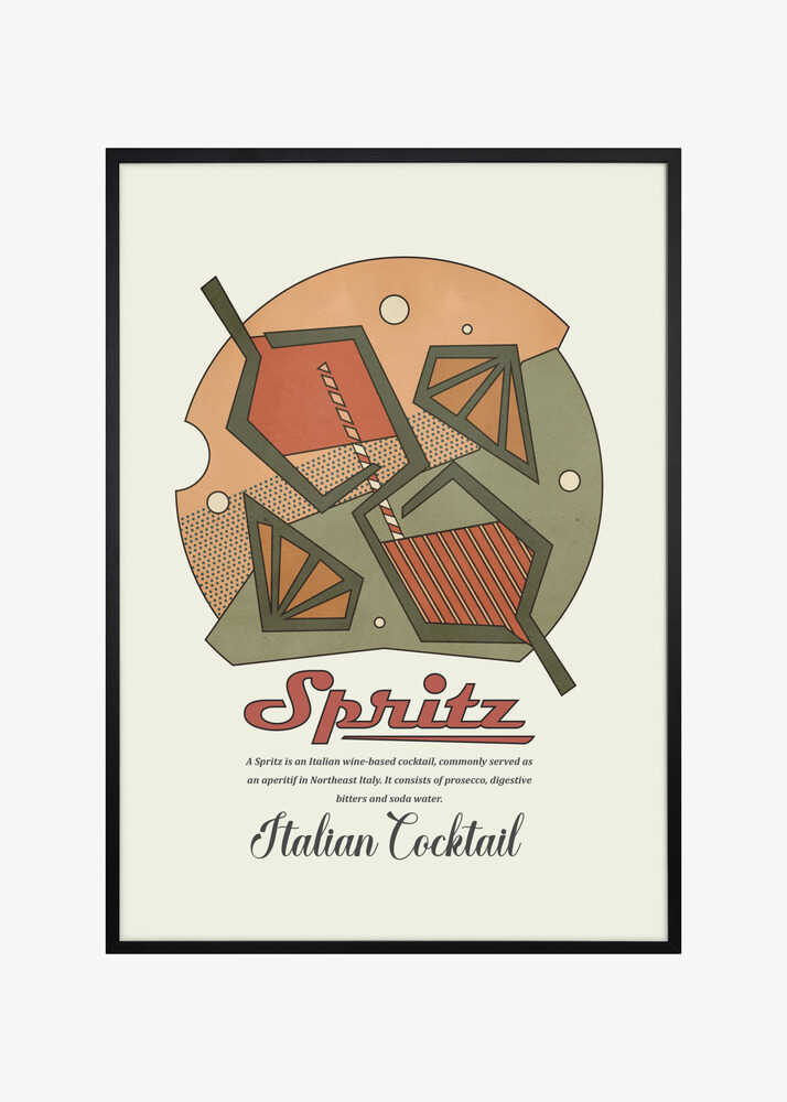 Geometrical spritz print