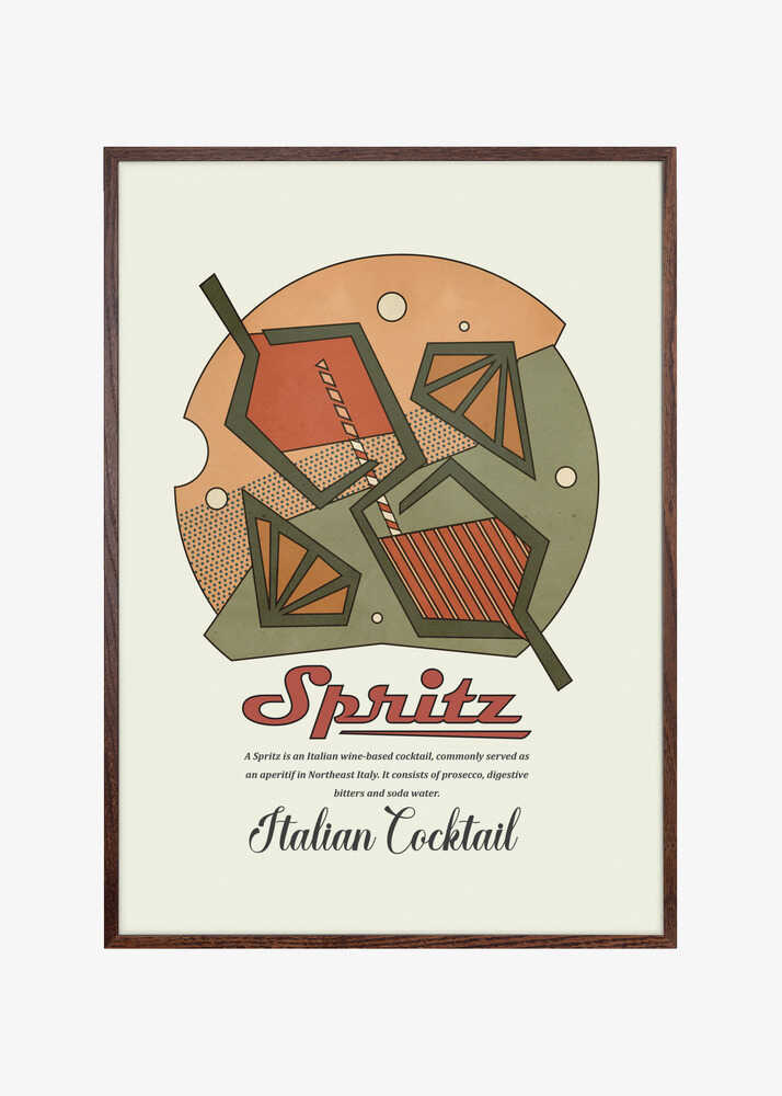 Geometrical spritz print