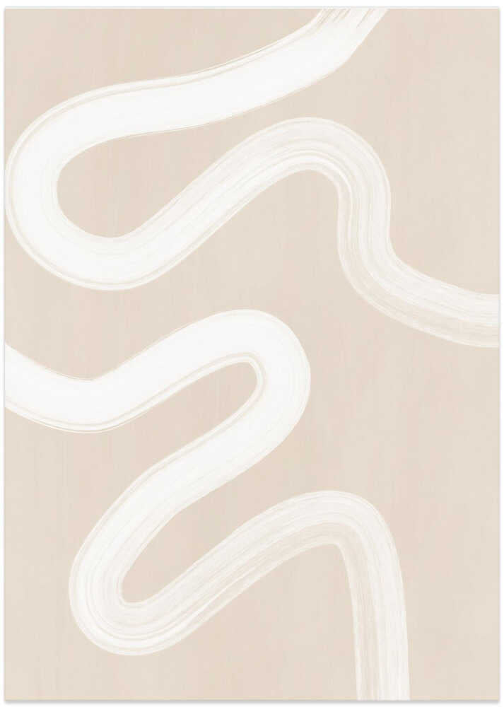 Beige One Line Drawing