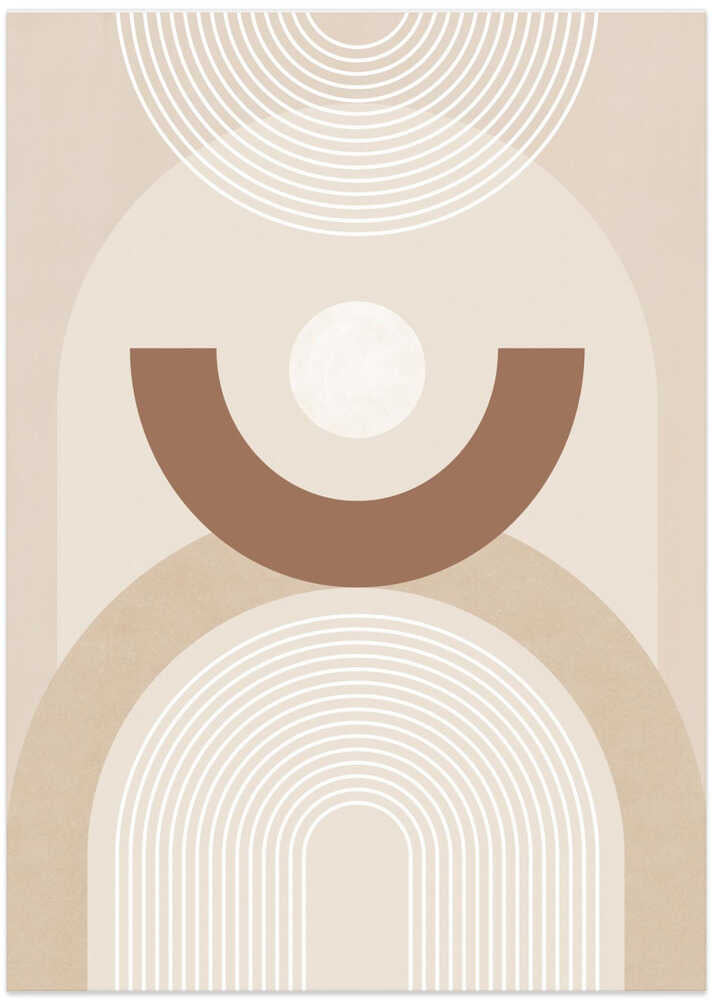 Beige Mid Century Poster