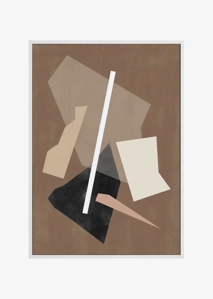 Brown Paper Cuts Painting