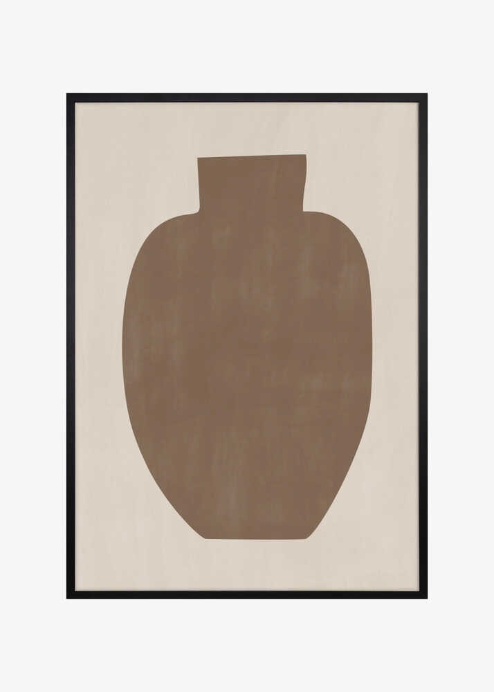 Brown Silhouette of a Vase