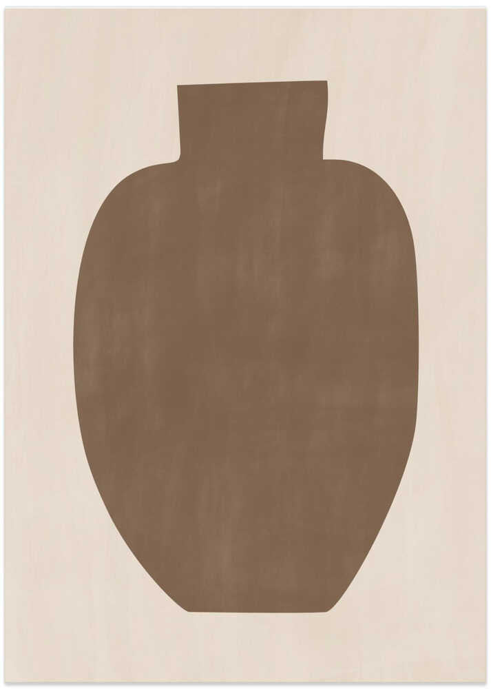 Brown Silhouette of a Vase