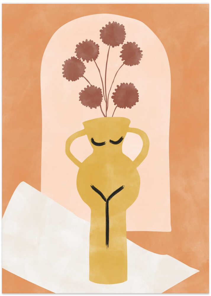 Stylized Vase Resembling A Female Form