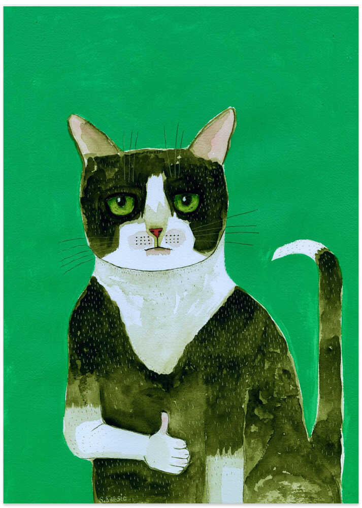 Tuxedo Cat Thumbs Up