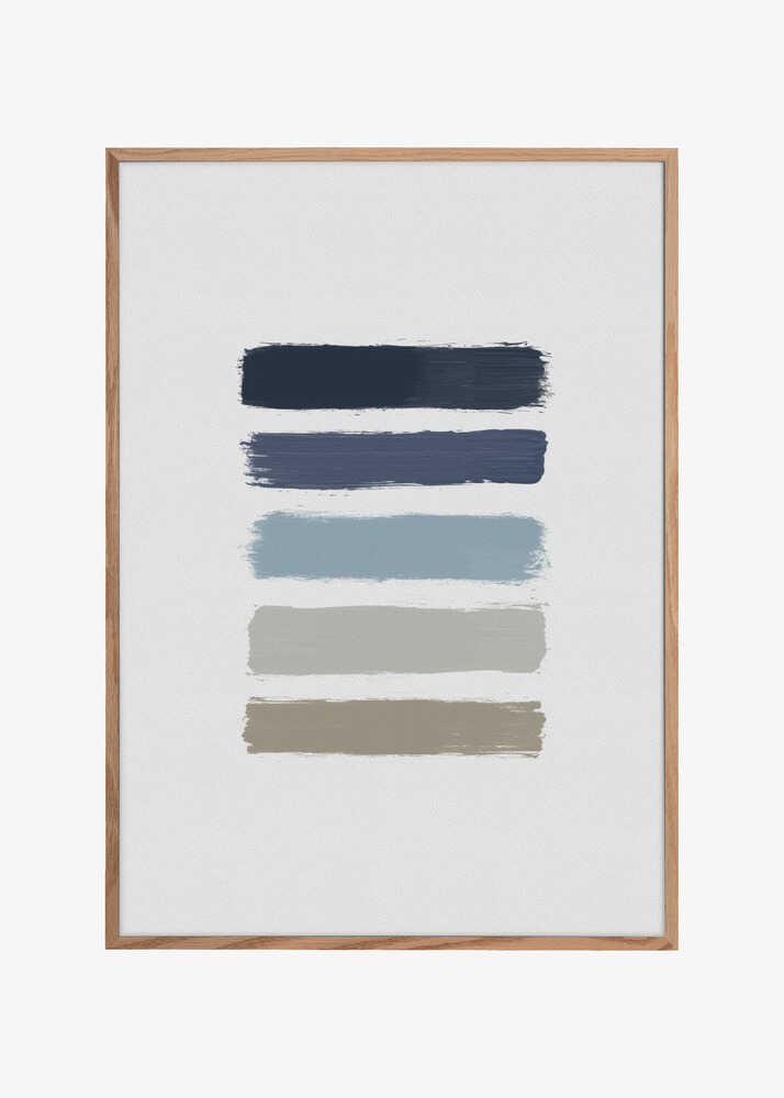 Blue & Taupe Stripes