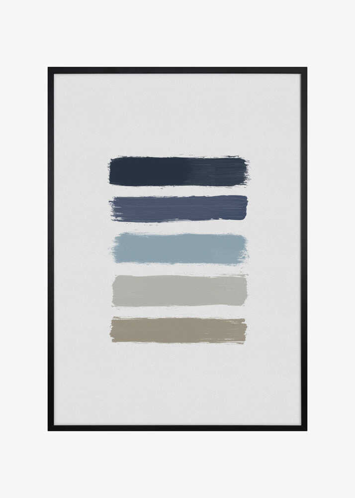 Blue & Taupe Stripes