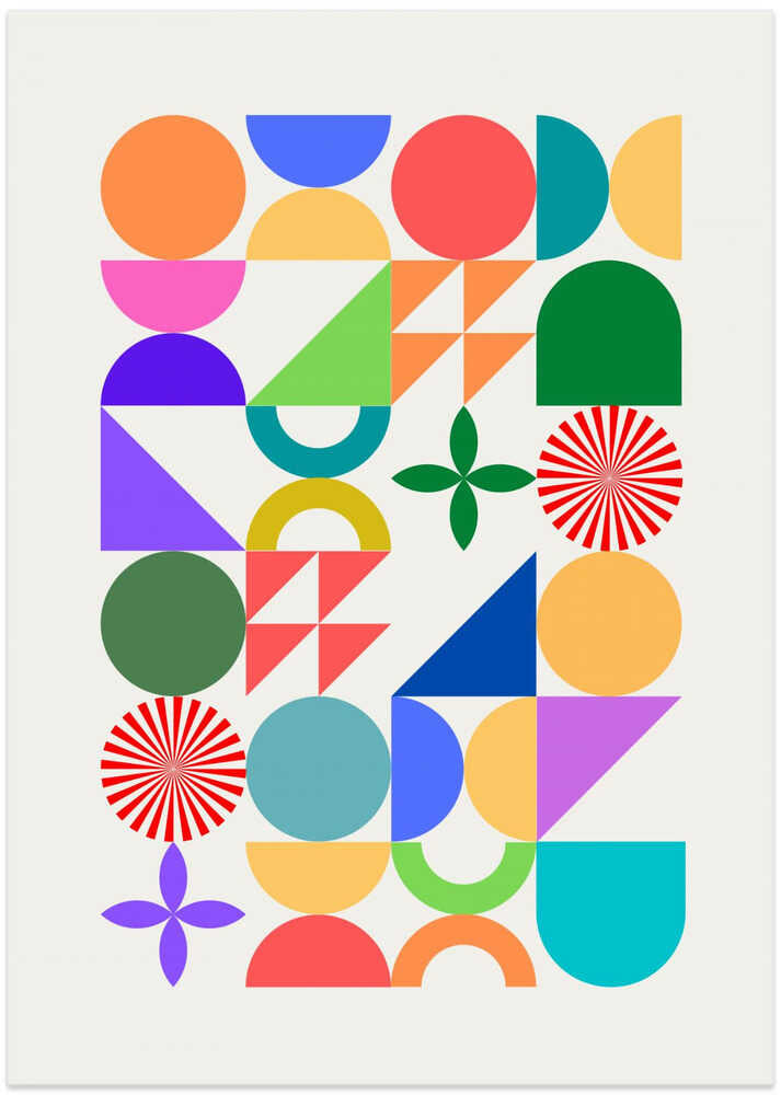 Colorful Geometric Shapes And Patterns