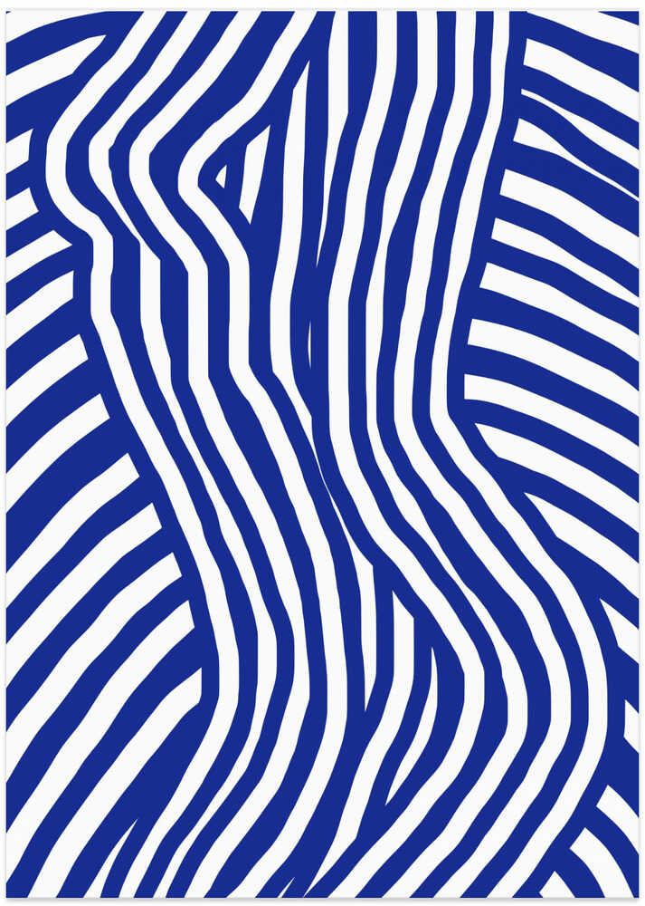 Blue and White Striped Nude