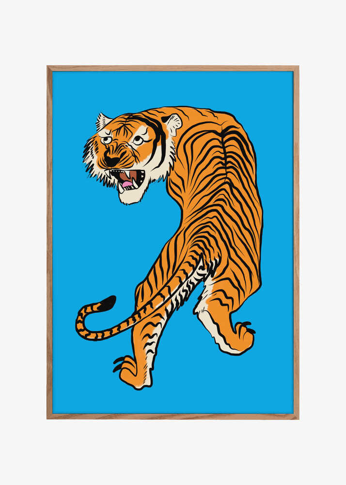 Tiger In Orange and Blue