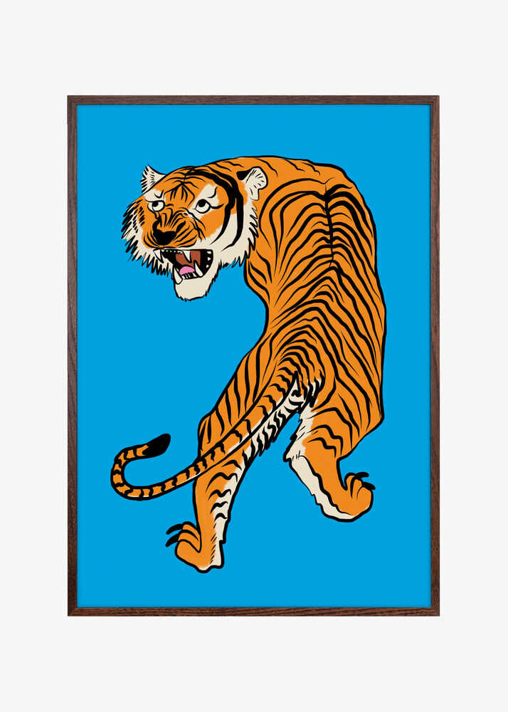Tiger In Orange and Blue