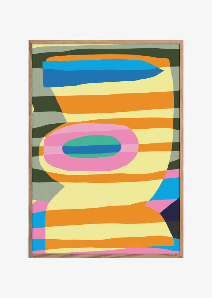 Colorful Geometric Shapes And Layered Patterns