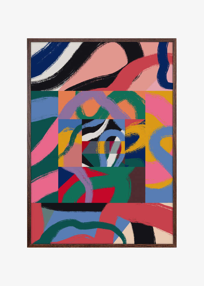 Colorful Line Ribbon Abstract