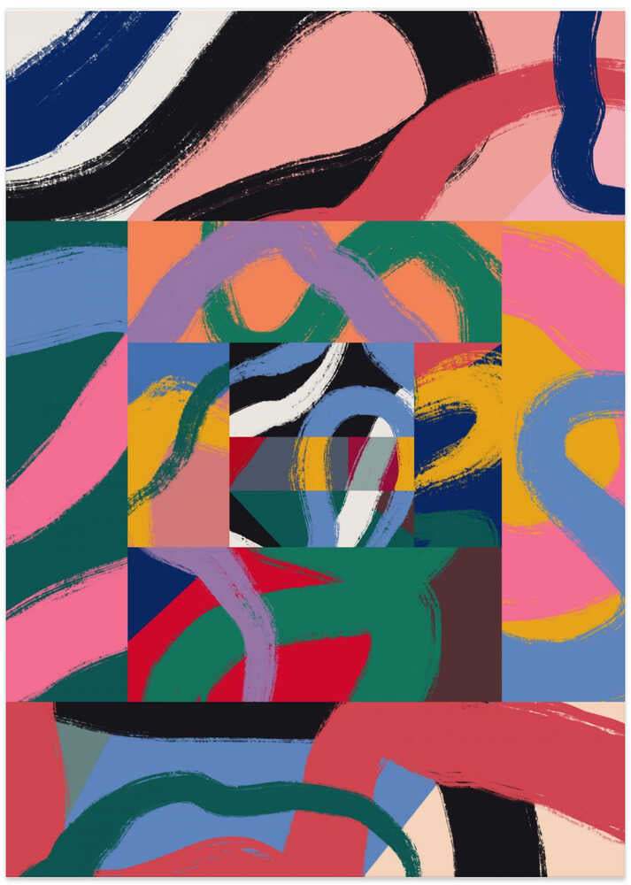 Colorful Line Ribbon Abstract