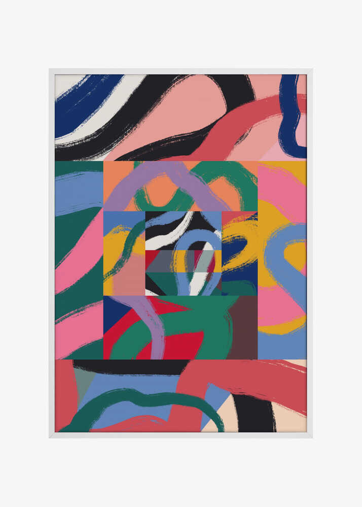 Colorful Line Ribbon Abstract