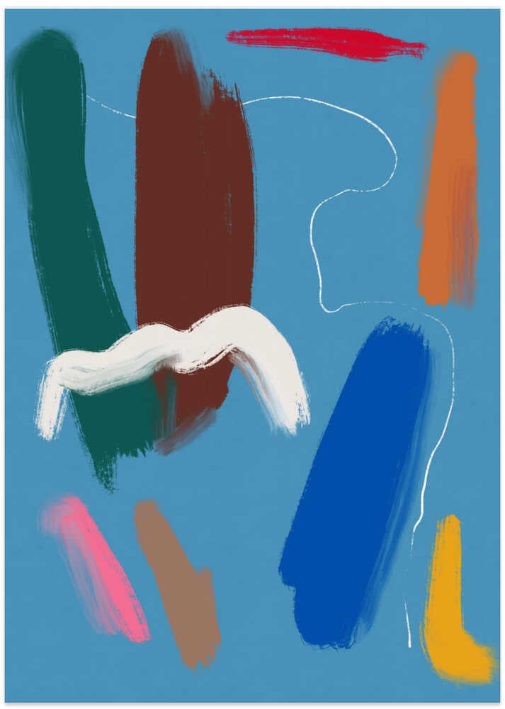 Bold Color Brushstrokes