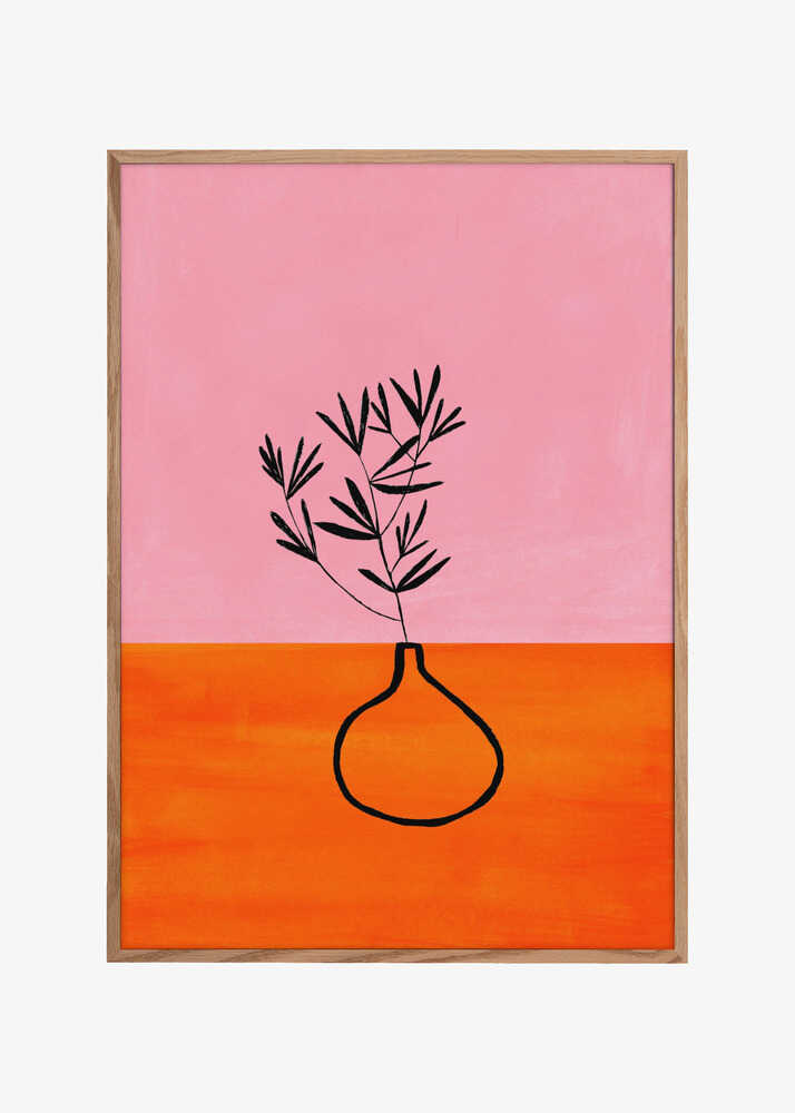 Orange Pink Vase