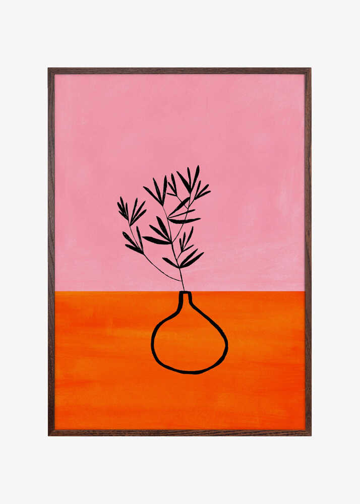 Orange Pink Vase