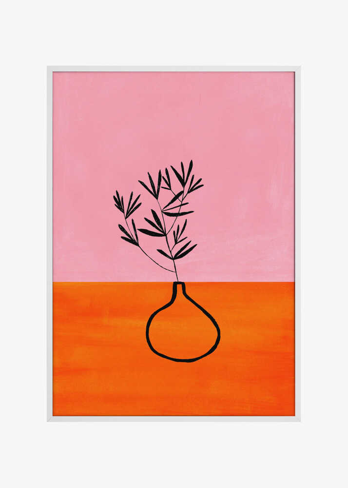Orange Pink Vase