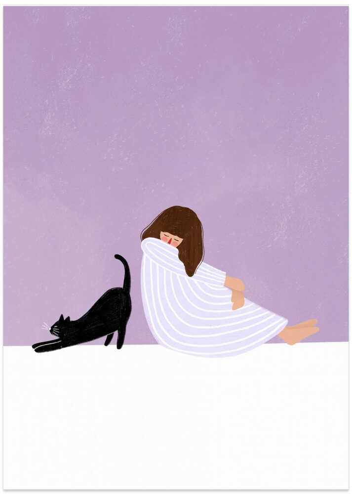 Girl and Cat