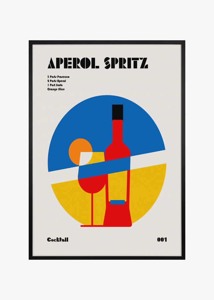 Aperol Spritz Cocktail Bauhaus Art Print