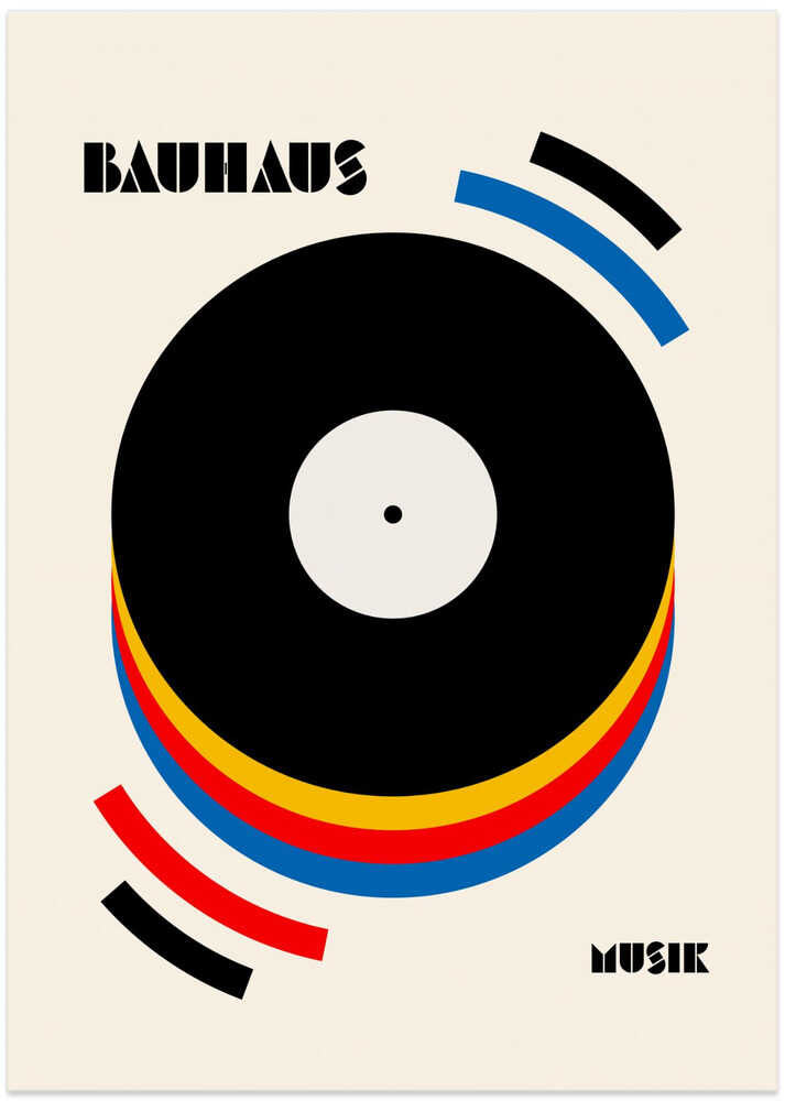 Bauhaus Musik Retro Illustration
