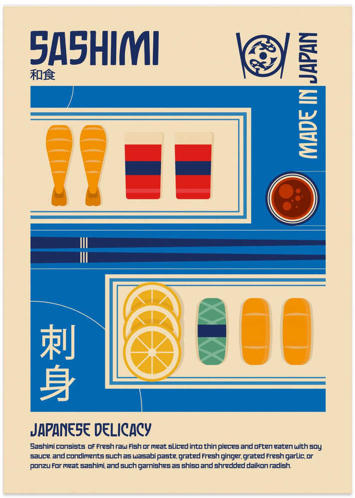 Sashimi Japanese Food Print
