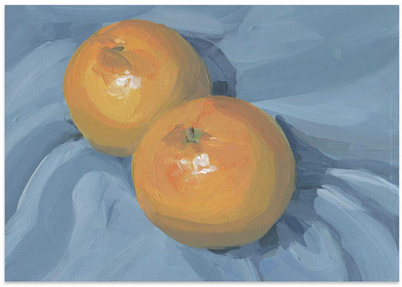 Oranges on Blue