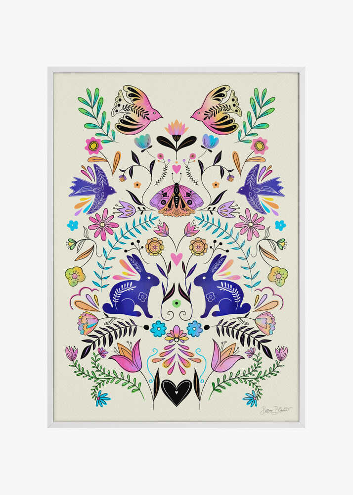 Colorful Folk Art Illustration