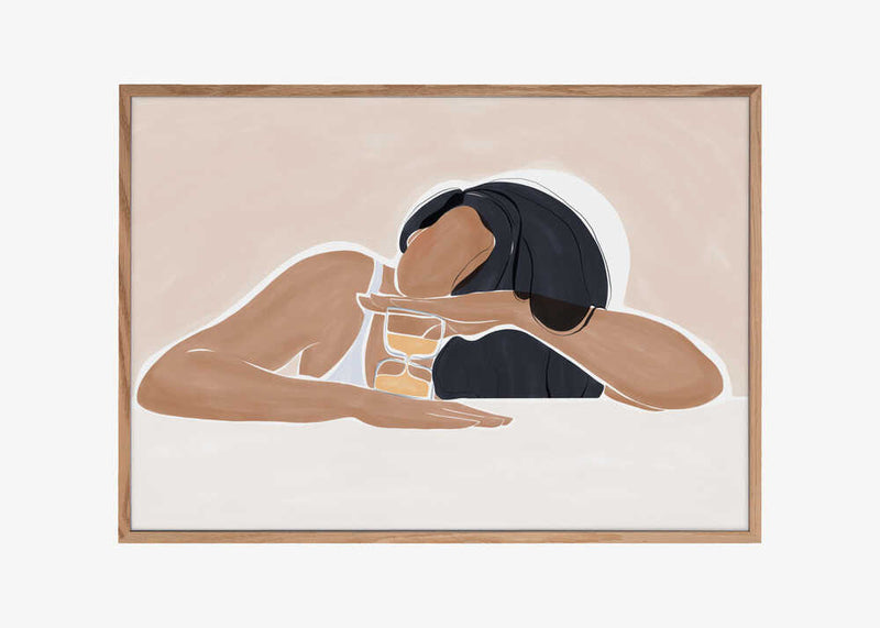 Woman With a Magic Hourglass Print By Ivy Green Illustrations