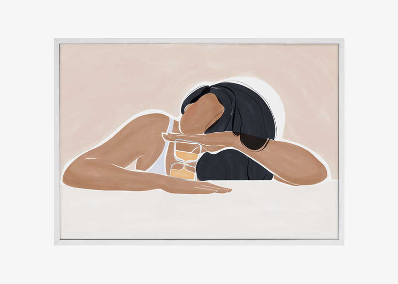 Woman With a Magic Hourglass Print By Ivy Green Illustrations