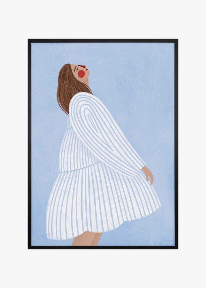 The Woman With the Blue Stripes