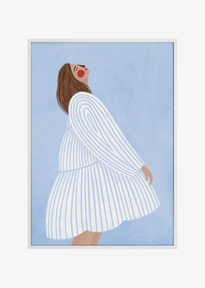 The Woman With the Blue Stripes