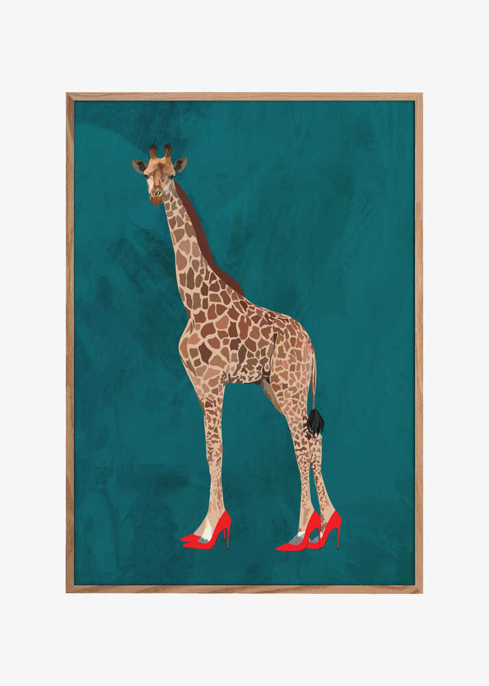 Giraffe turquouise heels