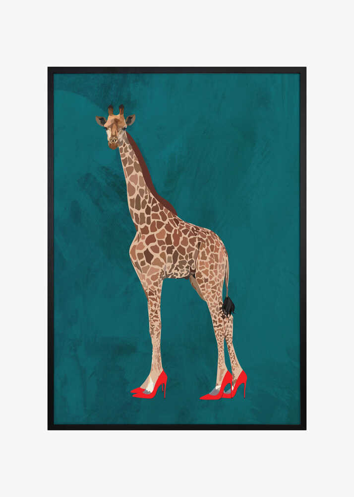Giraffe turquouise heels