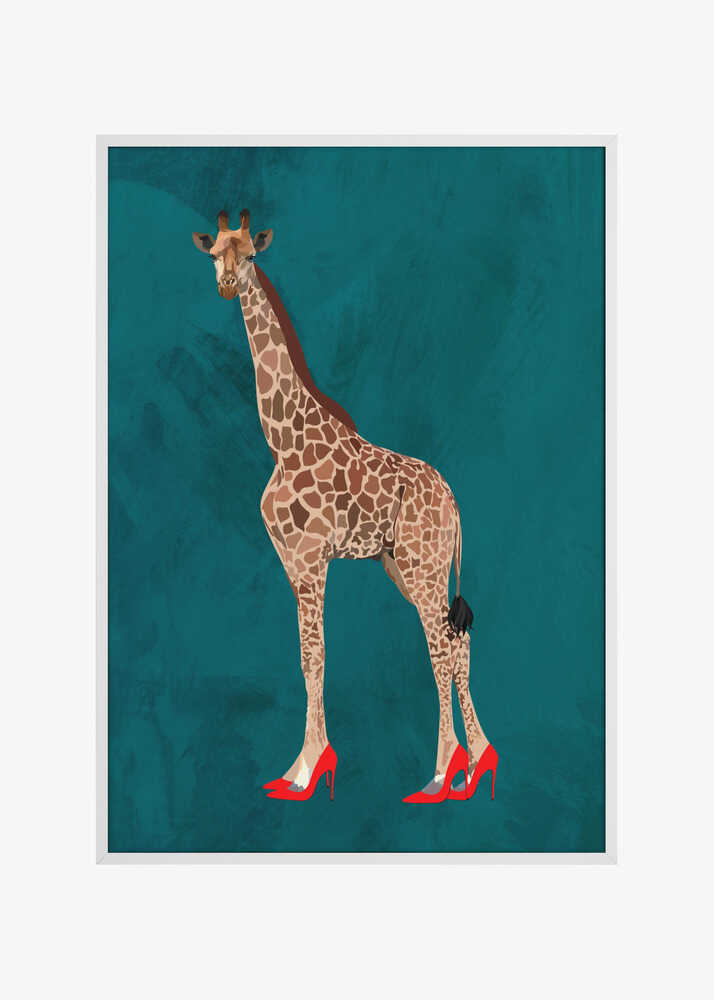 Giraffe turquouise heels