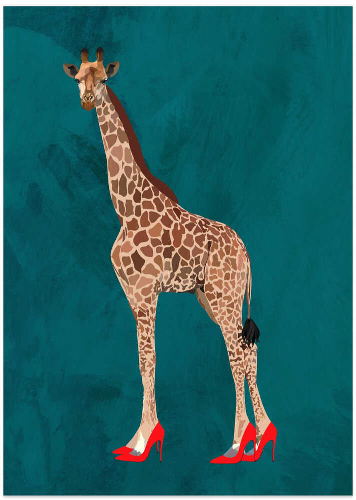 Giraffe turquouise heels