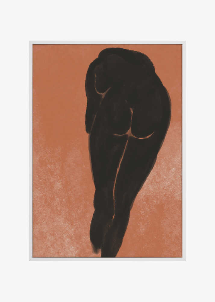 Bathing nude in black