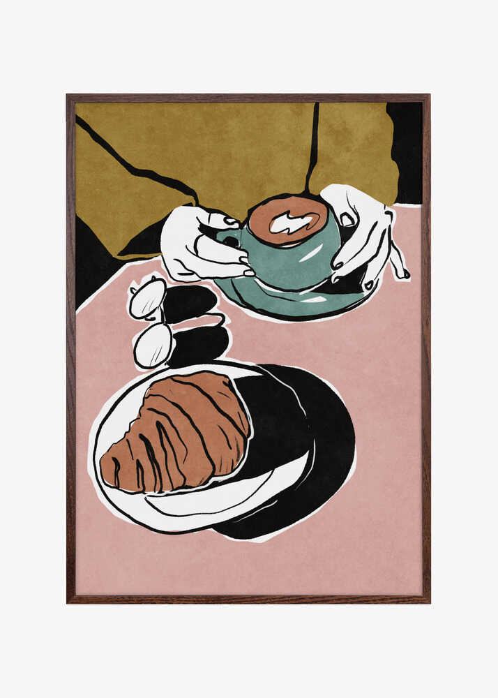 Croissant et café au lait