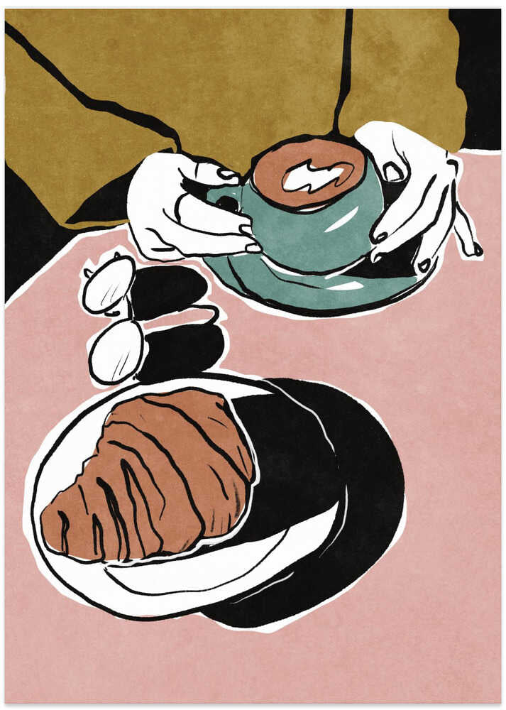 Croissant et café au lait